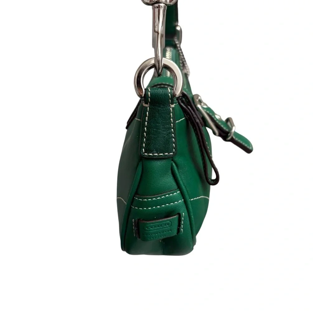 Coach vintage 7542 hamptons mini soho Demi bag in green leather rare